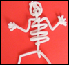 Pipe
  Cleaner Skeleton  : Making Scary Skeletons Arts and Crafts Projects