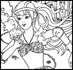 4KraftyKidz.com  : Barbie Coloring Printouts