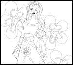 Coloring-book.
  Info  : Barbie Coloring Pages
