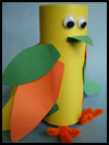 TP Roll Parrot : Bird Crafts for Children 