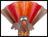 Turkey Fan Toilet Paper Roll Craft : Crafts Ideas with Birds for Children