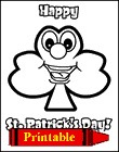 Shamrock - St. Patrick's Day Printable Coloring Pages for Kids!
