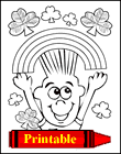 St. Patrick's Day Printable Coloring Pages for Kids!