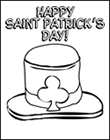 Leprechaun Hat St. Patrick's Day Printable Coloring Pages for Kids!