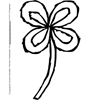 4 Leaf Clover Shamrock Coloring Pages