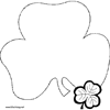 Shamrocks - St. Patrick's Day Coloring Book Pages
