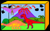 Dinosaur Color Diorama Crafts Project Idea for Kids