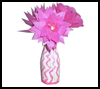 Tissue
  Paper Flowers and Juice Jar Vase