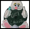 Recycled CD Easter Bunny Chalk Board Craft for Kids
