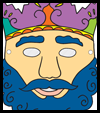 King Mask Purim Craft 