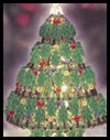 7" Safety Pin Beaded Christmas Tree Craft 