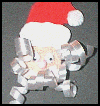 Curly Ribbon Craft Foam Santa Pin Christmas Crafts Activity Idea