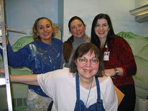 Pediatric Mural Painted in Mt Sinai Pediatric Hospital for Treatment Room for Sick Kids 2