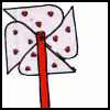 Heart Pinwheels : Pinwheel Crafts for Children