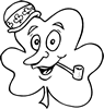 Smoking Shamrock Coloring Page