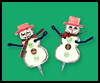 Sleepy      Snowperson Jewellery  : Snowman Crafts for Kids 