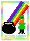 Rainbow and Pot of Gold Coloring Page