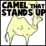 Camel Stand-Up Paper Toy Model to Print Out Craft for Kids