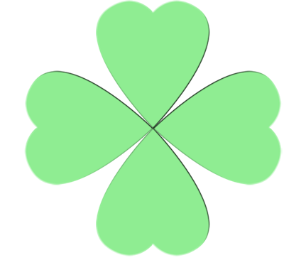 Paste all 4 hearts onto the paper so that they look like the picture above.