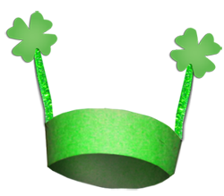 ST. PATRICK'S DAY FOUR LEAF CLOVER HAT CRAFT : Saint Patrick's Day Arts and Crafts Ideas for Kids