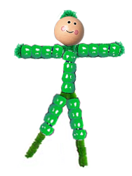 Leprechaun doll bead craft