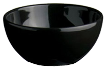 Paint the styrofoam bowl with the black paint.