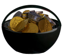 Saint Patrick's Day Arts & Craftws Activity to Create a Pot of Gold Chocolate Coins Craft