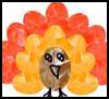 Fingerprint
  Turkey Craft  : Thanksgiving Turkey Crafts Ideas for Kids