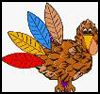 Pinecone
  and Feathers Turkey Craft
