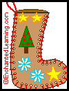 Brown Felt Christmas Stocking Craft for Kids