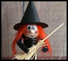Halloween Craft for Kids - Wine Cork Witch 