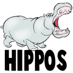 How to Draw Cartoon Hippos