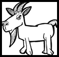How to Draw Cartoon Goats