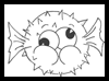 How to Draw Cartoon Blowfish