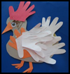 Hand Print Hen Craft for Kids 