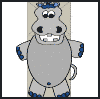 Hippopotamus Paper Bag Puppet Craft (Hippo): Preschool Lesson Plan Printable Activities 