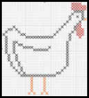 Chicken Themed Cross Stitch Pattern