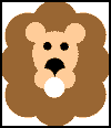 Circle Lion Paper Craft : Shapes, Scissor Skills, Colors, and Counting Practice 