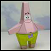 Patrick Star Printable Paper Toy Model from Spongebob Squarepants