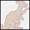 Kangaroo Themed Cross Stitch Pattern 