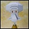 Squidward Tentacles Paper Model Printable Model