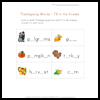 Thanksgiving
  Word Worksheet for Kids - Missing Vowels