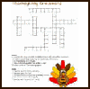 Thanksgiving
  Crossword Puzzles  : Free Thanksgiving Printable Worksheets