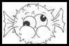 Learn how to draw cartoon Blowfish