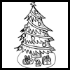 Learn how to draw a Christmas tree illustration