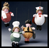 Chef,

  Nurse, Paper Boy, Mom Ornaments