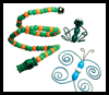 Wired
  Creatures - Caterpillar Bracelets  : Alternative Uses for Wooden Thread Spools