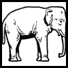 How to draw simple elephants with instructions