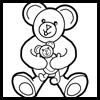How to Draw Cartoon Teddy bears with easy step by step lesson
