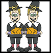 Free Printable Thanksgiving Pilgrim Cards for Kids 